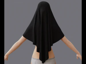 Nuns veil wimple 3D Model