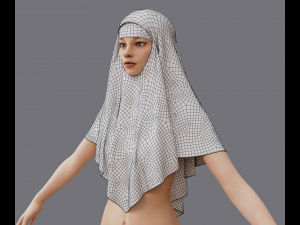 Nuns veil wimple 3D-Modell