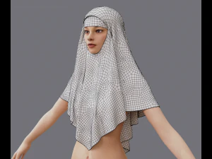 Nuns veil wimple 3D Model