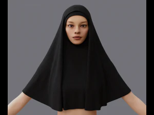 Nuns veil wimple 3D Model