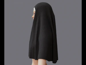 Nuns veil wimple 3D Model
