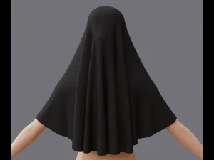 Nuns veil wimple 3D Model