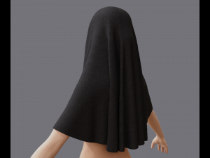 Nuns veil wimple 3D-Modell