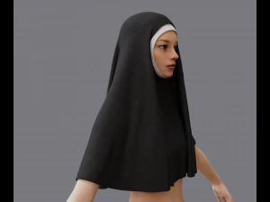 Nuns veil wimple 3D Model
