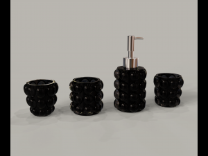 Dispeser and glass with bubbles 3D Model