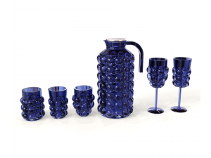 Set of jug and glasses with bubbles Modelo 3D