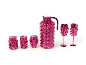 Set of jug and glasses with bubbles Modelo 3D