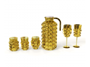 Set of jug and glasses with bubbles Modelo 3D