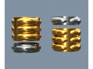 Forged bracelets with stones Modelo 3D