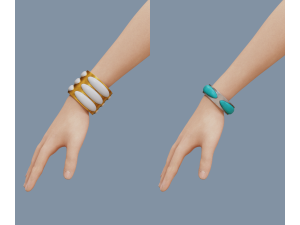 Forged bracelets with stones Modelo 3D