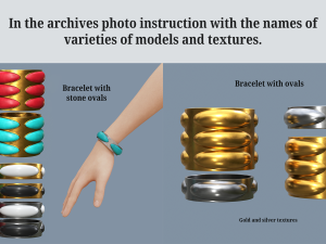 Forged bracelets with stones Modelo 3D