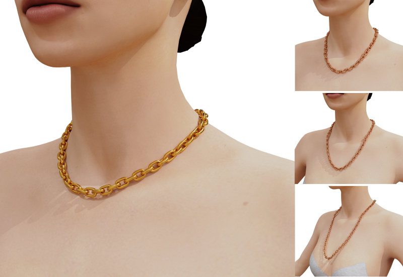 Chain set 3D Model .c4d .max .obj .3ds .fbx .stl .blend 