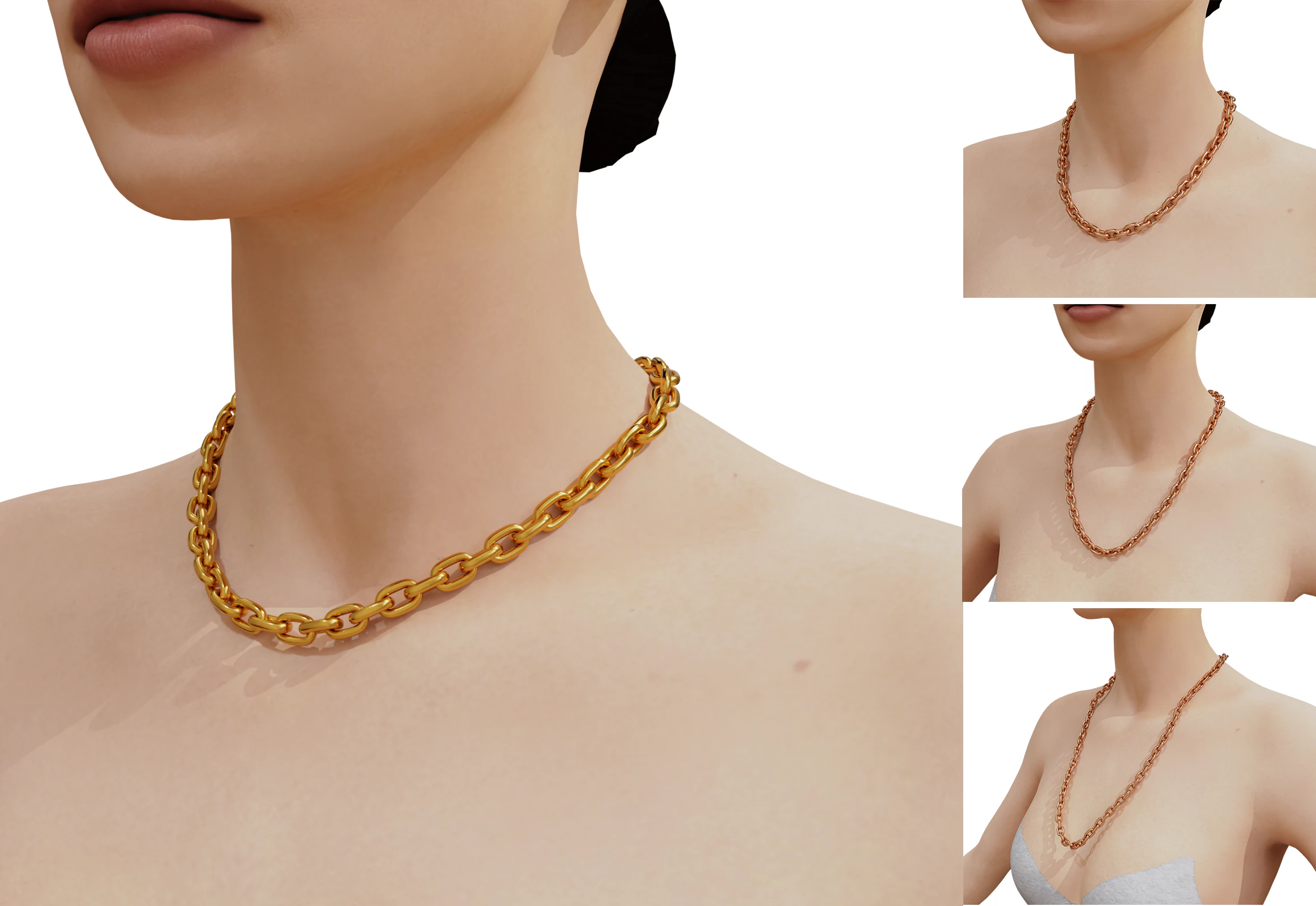 Chain set 3D Model .c4d .max .obj .3ds .fbx .stl .blend 