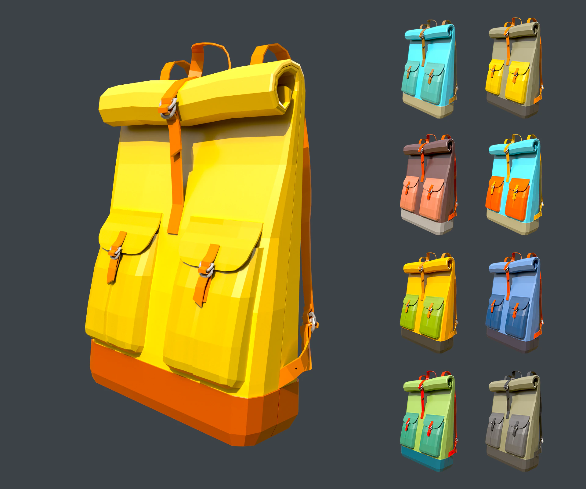 Traveler bakpack 3D Model .c4d .max .obj .3ds .fbx .stl .blend 