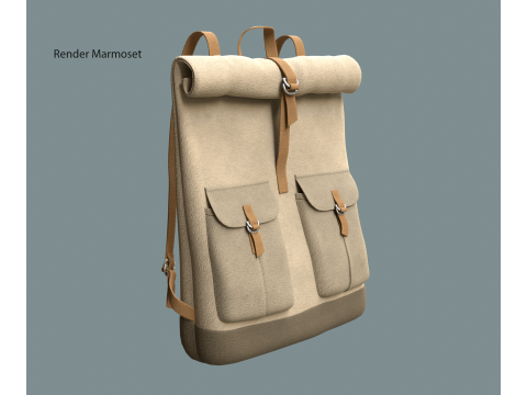 Realistic Traveler bakpack Model 3D