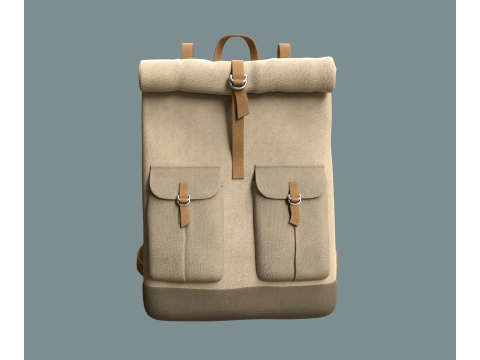 Realistic Traveler bakpack Model 3D