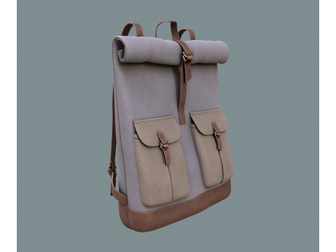 Realistic Traveler bakpack Model 3D