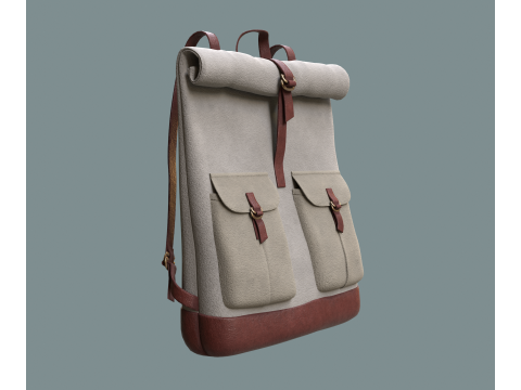 Realistic Traveler bakpack Model 3D