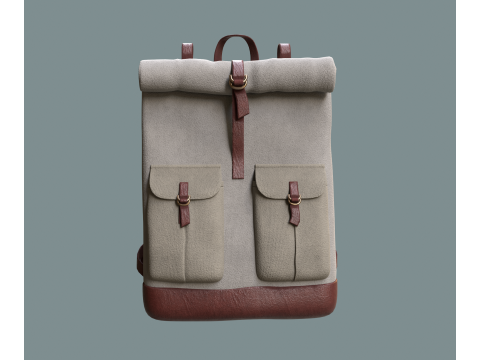 Realistic Traveler bakpack Model 3D