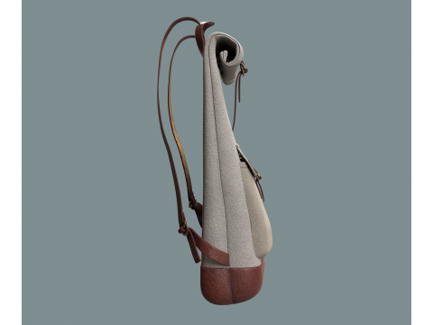 Realistic Traveler bakpack Model 3D