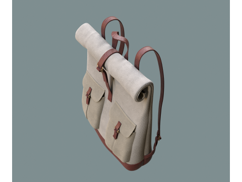 Realistic Traveler bakpack Model 3D