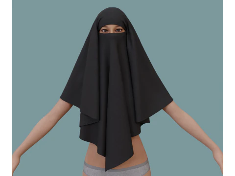 Muslim Niqab 3D Model