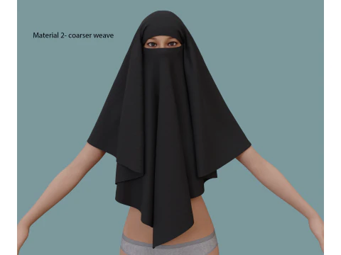 Muslim Niqab 3D Model