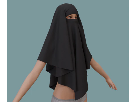 Muslim Niqab 3D Model