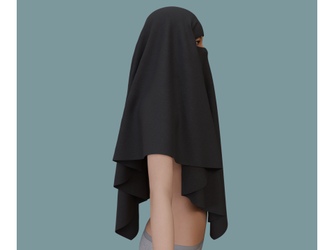 Muslim Niqab 3D Model