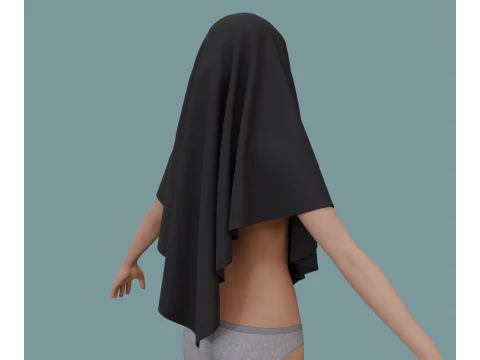 Muslim Niqab 3D Model