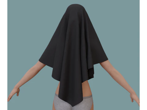 Muslim Niqab 3D Model