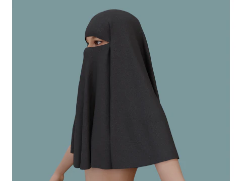 Muslim Niqab 3D Model