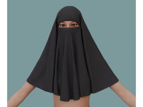 Muslim Niqab 3D Model