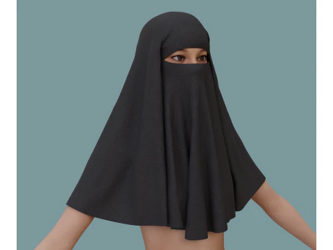 Muslim Niqab 3D Model