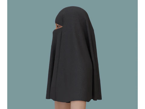 Muslim Niqab 3D Model