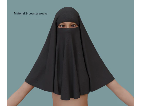 Muslim Niqab 3D Model