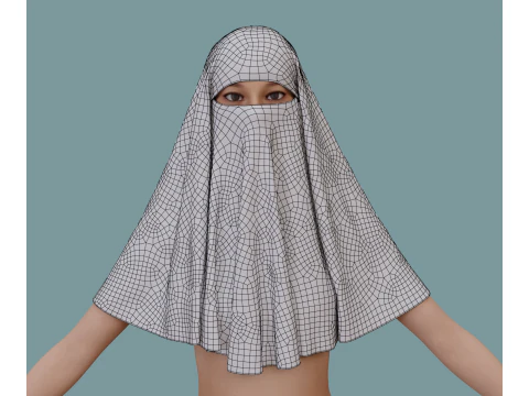 Muslim Niqab 3D Model