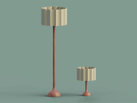 Narural lamp set 3Dモデル