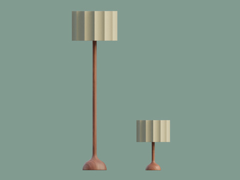 Narural lamp set 3D Model