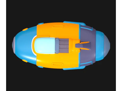 Navio de desenho animado Modelo 3D