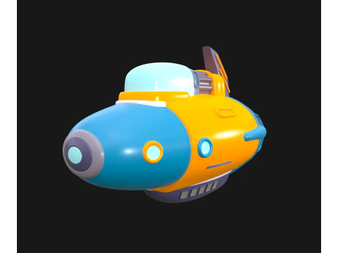 Navio de desenho animado Modelo 3D