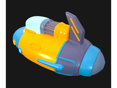 Navio de desenho animado Modelo 3D