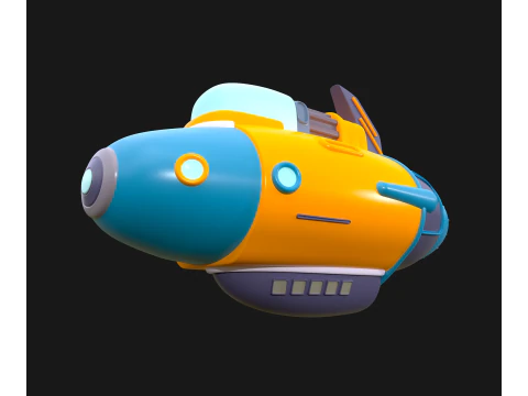 Navio de desenho animado Modelo 3D