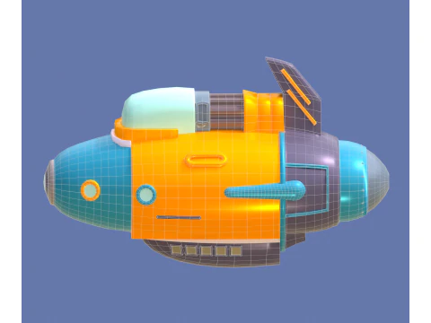 Navio de desenho animado Modelo 3D