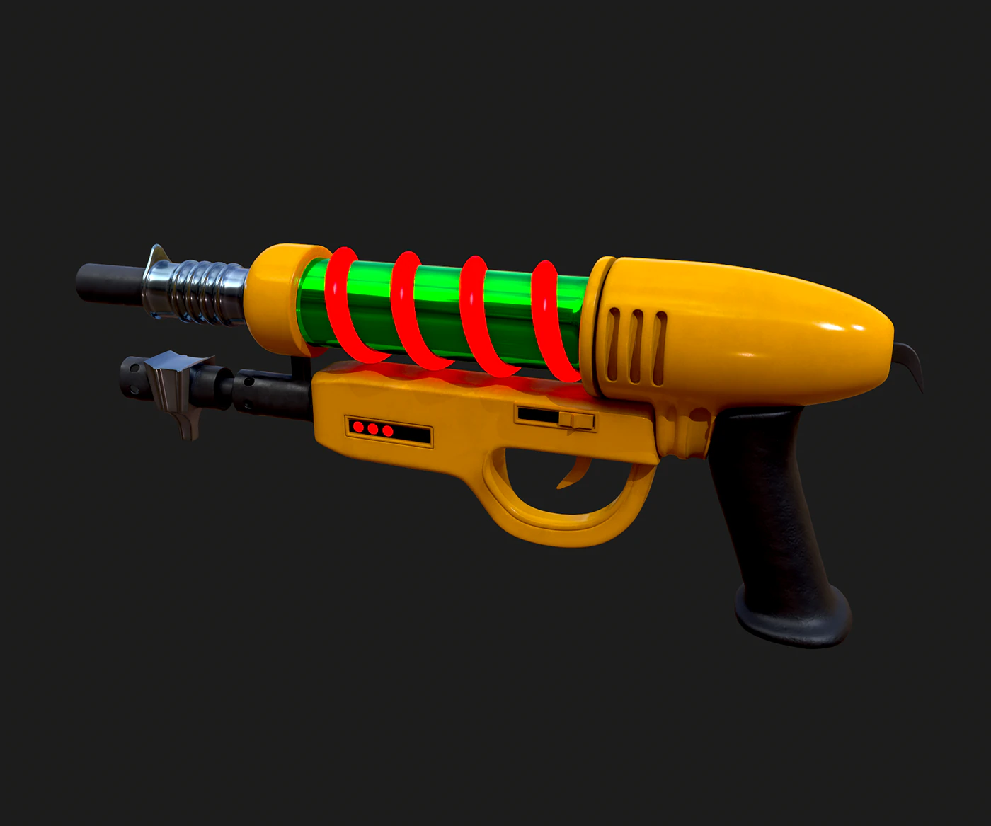 Realistic Blaster 3D Model .c4d .max .obj .3ds .fbx .stl .blend