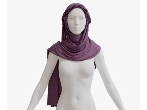 Long arabian scarf 3D 모델