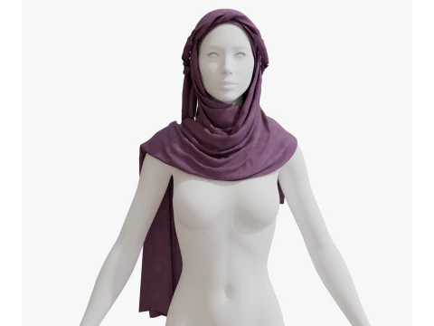 Long arabian scarf 3D Model