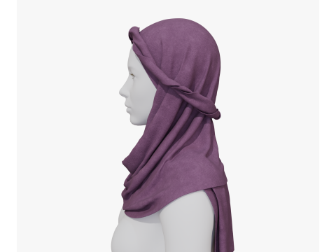 Long arabian scarf 3D 모델