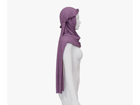 Long arabian scarf 3D 모델