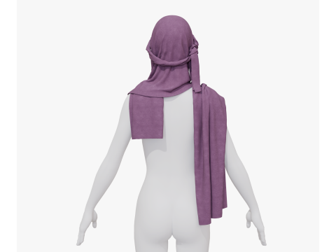 Long arabian scarf 3D 모델